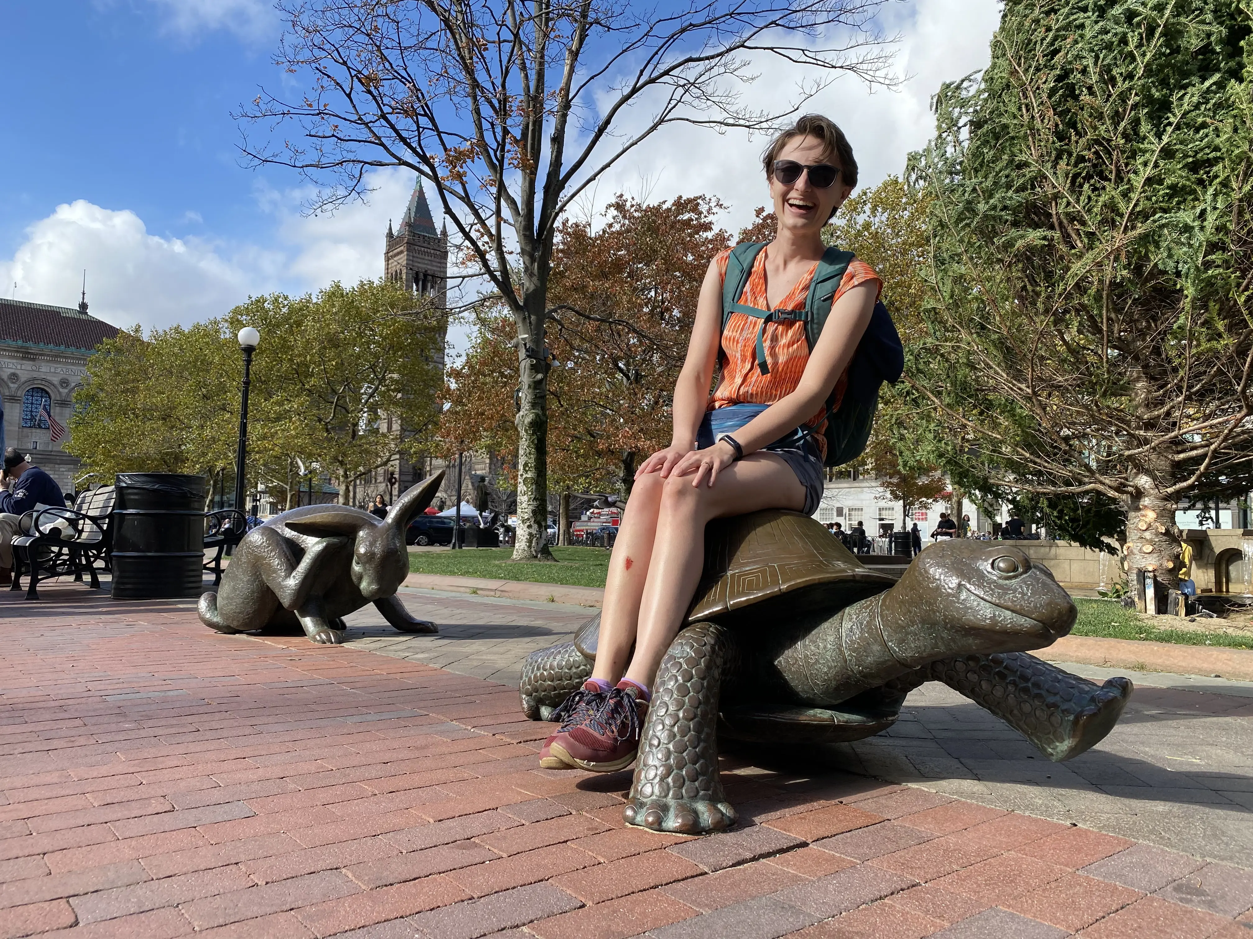 Slow and steady wins the race! A sunny day in Boston.