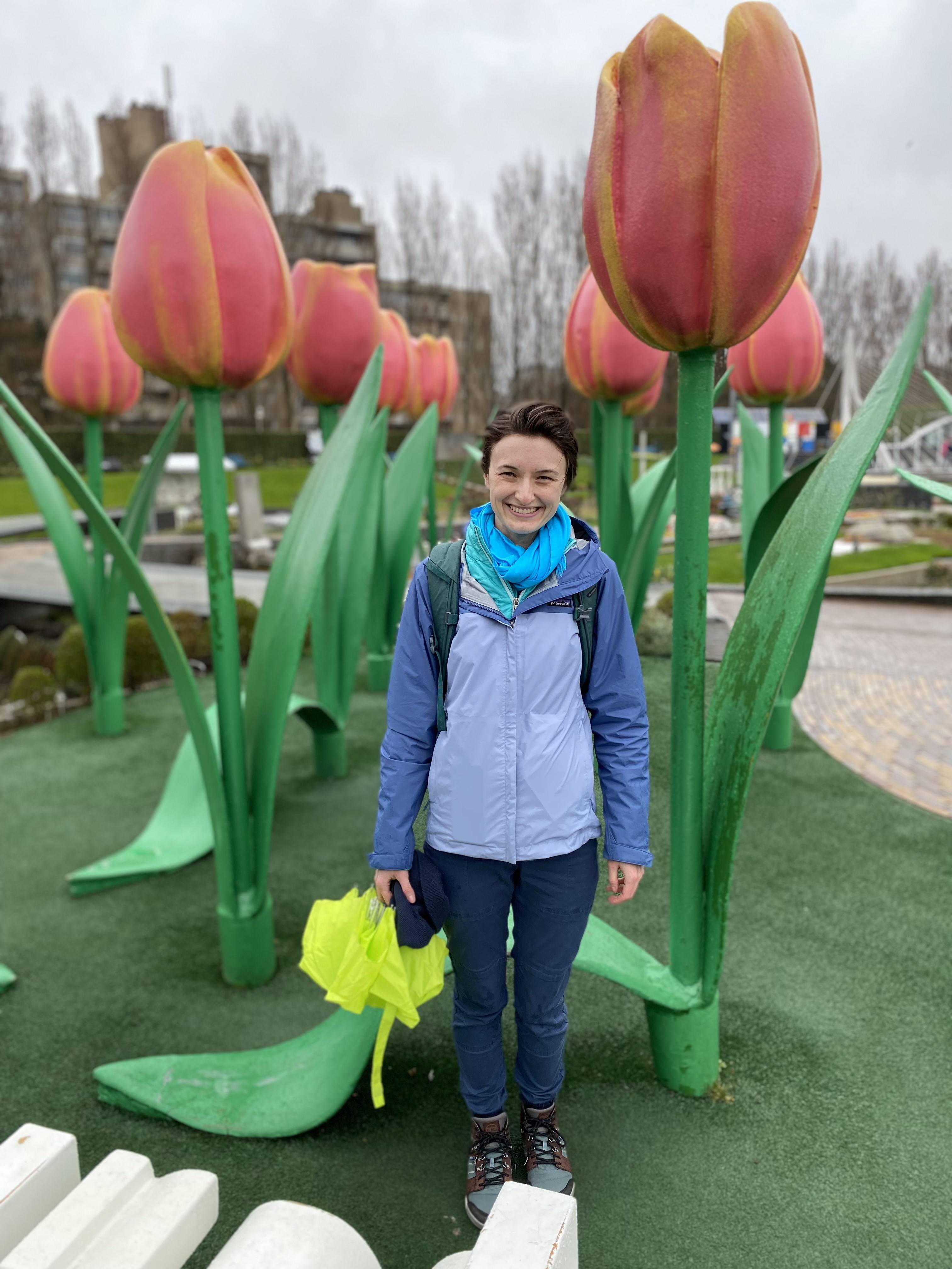 Annie in Madurodam, a model village in the Netherlands.
